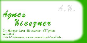 agnes wieszner business card